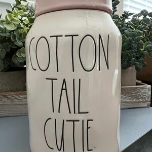 Rae Dunn Pink Cotton Tail Cutie Jar